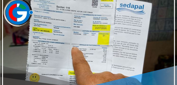 Vecinos de Breña y Comas pagaban montos excesivos a Sedapal