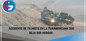 Accidente de tránsito en la Panamericana Sur deja dos heridos .