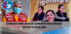 Entregan toneladas de alimentos para brindar servicio a escolares.