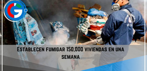 Establecen fumigar 150,000 viviendas en una semana.