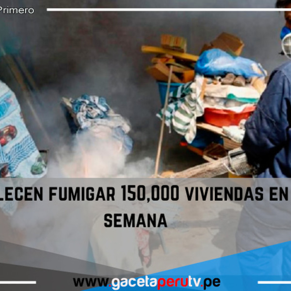 Establecen fumigar 150,000 viviendas en una semana.