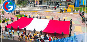 Bandera más grande de toda la zona norte de Lima recorre 10 kilómetros en Comas