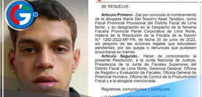 Fiscal que liberó a cómplices de 'Maldito Cris' es destituido por el Ministerio Público