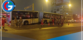 Accidente de bus del Metropolitano deja ocho heridos en la avenida Túpac Amaru