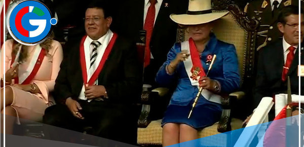 Presidenta Dina Boluarte sorprende en desfile militar al usar sombrero