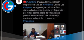 Padre acusado de abusar sexualmente de bebé de 10 meses es detenido con prisión preventiva por siete días