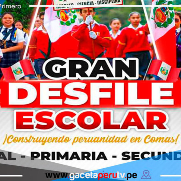 Alcalde de Comas Ulises Villegas invita a colegios a participar en el histórico desfile cívico escolar