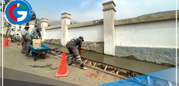 II.EE. se benefician con veredas construidas por el municipio de Ate