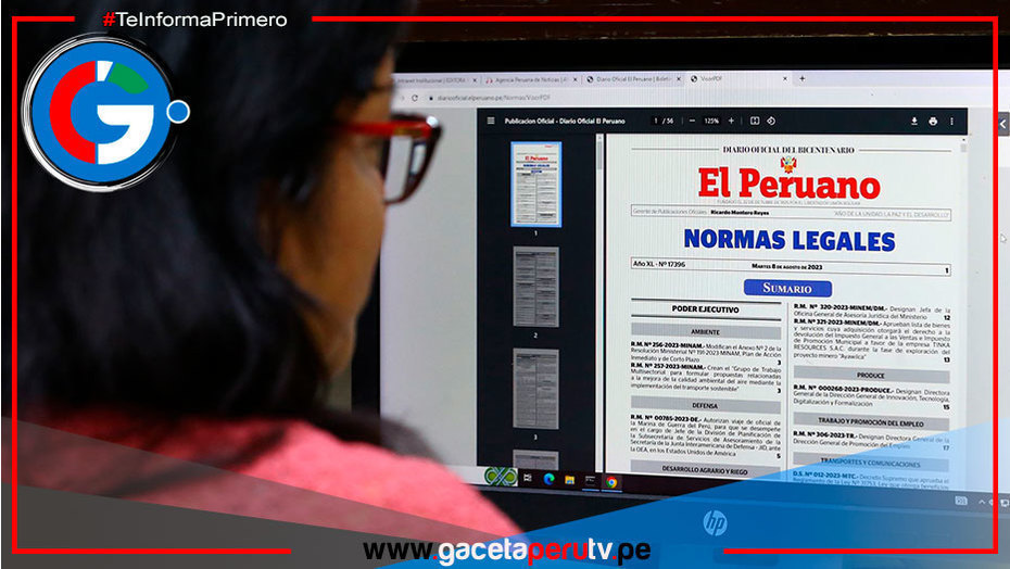 Resumen De Las Principales Normas Legales De Hoy Lunes 14 De Agosto De 2023 Gaceta Perú Tv 5420