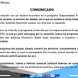 América TV retira el programa 'Emprendedor Ponte Las Pilas' tras controversia por "niñas en lencería"