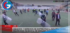 Confrontación entre vecinos y serenos en Ate por control de espacios recreativos
