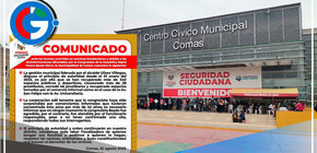 Municipalidad de Comas emite comunicado en respuesta a desinformación sobre incidentes en sus instalaciones