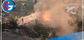 Gran incendio forestal en Grecia