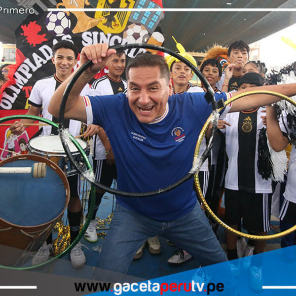 Alcalde Ulises Villegas Inaugura Olimpiadas en el Colegio Sinchi Roca de Comas