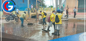 Lluvias generan lagunas en calles de Piura: Autoridades municipales activan operativo de limpieza