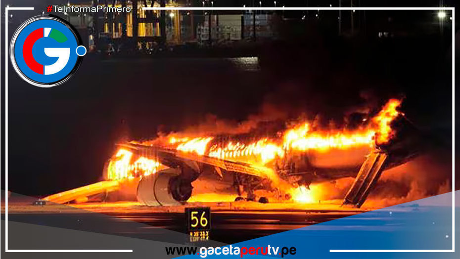 Confirman 5 fallecidos en choque de aviones en el aeropuerto de Tokio, en Japón