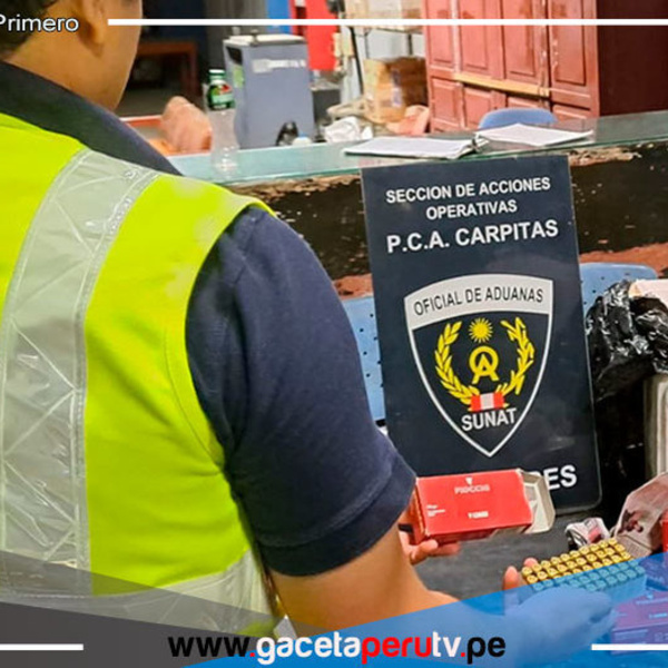 Intendencia de Aduana de Tumbes decomisa 450 municiones fiocchi 9 mm luger de origen italiano
