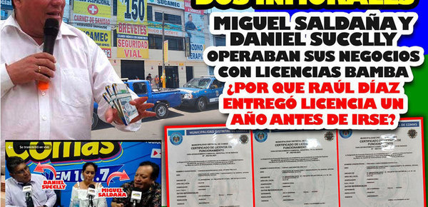 Fiscalización municipal revela red clandestina de salud en Comas bajo licencia otorgada por exalcalde Raúl Díaz Pérez en plena Pandemia