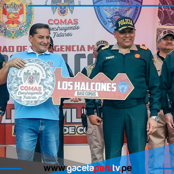 Comas recibe base policial con 50 patrullas motorizadas