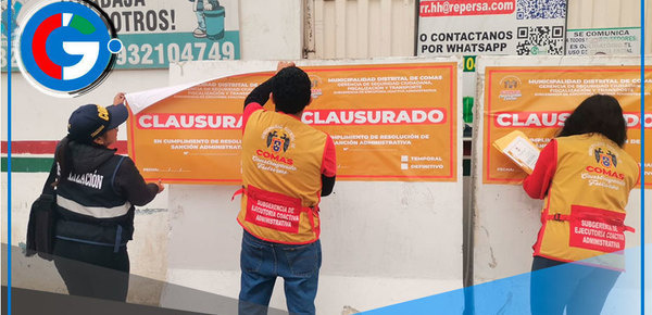Empresa REPERSA cerrada por falta de licencia y certificación en Comas