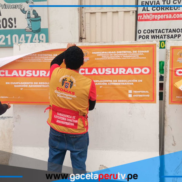 Empresa REPERSA cerrada por falta de licencia y certificación en Comas