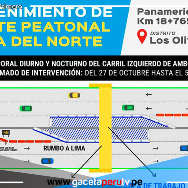 Los Olivos: cierran carril de Panamericana Norte 
