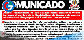 Municipalidad de Comas alerta sobre estafas y falsas solicitudes