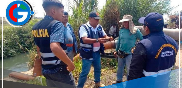 Intervienen tramos del canal Lambayeque tras denuncia de extracción ilegal de agua