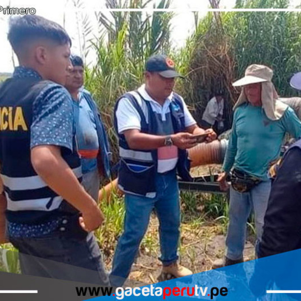 Intervienen tramos del canal Lambayeque tras denuncia de extracción ilegal de agua