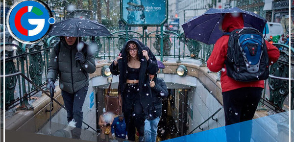 Nieve, frío polar y fuertes vientos en Europa