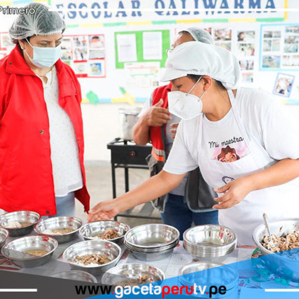 Supervisan servicio alimentario escolar en colegios de Los Olivos y Comas 