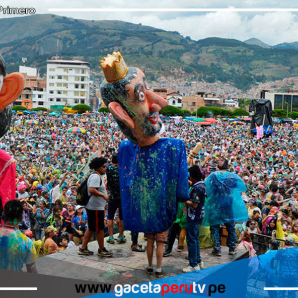 Fiesta multitudinaria da inicio al Carnaval en Cajamarca