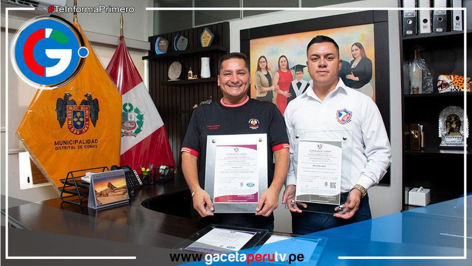 Alcalde Ulises Villegas lidera la Primera Municipalidad en recibir cuatro certificaciones ISO, garantizando calidad y seguridad para los vecinos de Comas