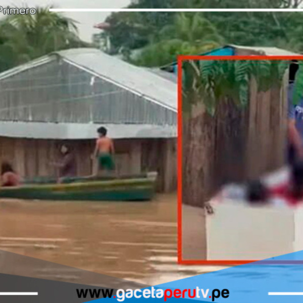 Niños en Loreto convierten refrigeradora como medio de transporte en Inundaciones de 11 horas
