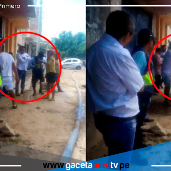 Piura: Alcalde de Sullana es bañado con agua de desagüe por residentes enojados