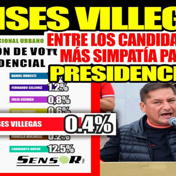 Alcalde de Comas y miembro de Somos Perú, lidera encuestas de simpatía a más de dos años de las elecciones presidenciales