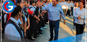 Alcalde Ulises Villegas Inaugura Ciclo Escolar en Tres Emblemáticas Instituciones Educativas de Comas