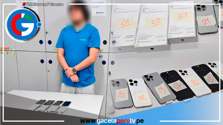 Joven es detenido en el aeropuerto Jorge Chávez por intentar ingresar 11 iPhones en sus medias