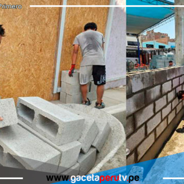 Menor ayuda a su padre a construir colegio antes del inicio del año escolar