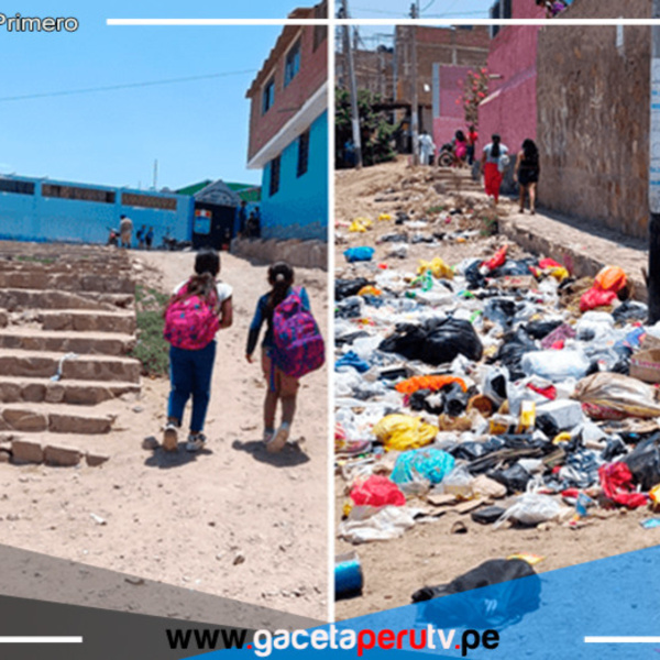 Educación entre desechos: 200 escolares de Chiclayo inician clases en medio de basura