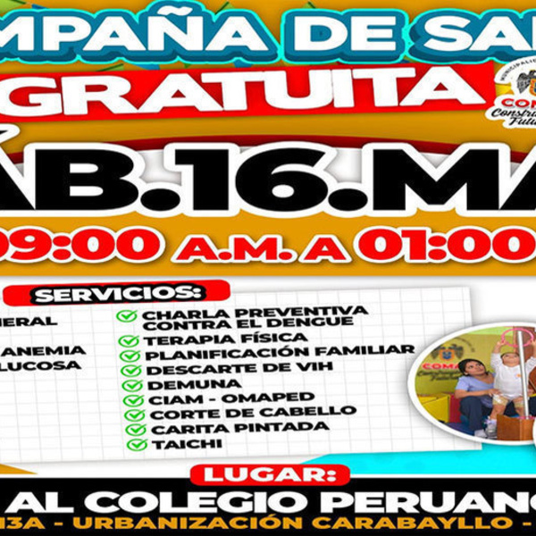 Alcalde Ulises Villegas impulsa Campaña de Salud Integral en Comas