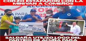 Ex alcalde Miguel Saldaña utiliza logo del partido de Acuña para estafar a los comeños