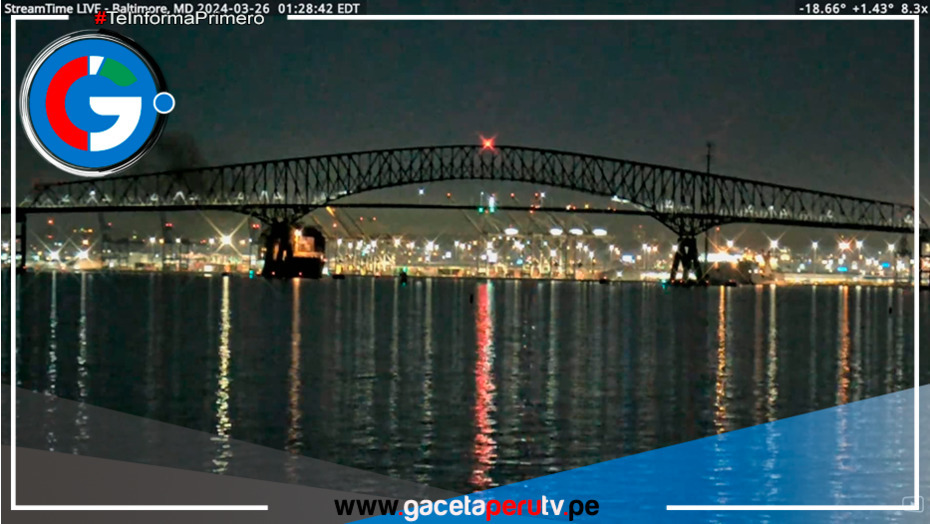 Puente de Baltimore colapsó tras impacto de un barco