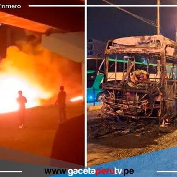 Bus se incendia en Jueves Santo