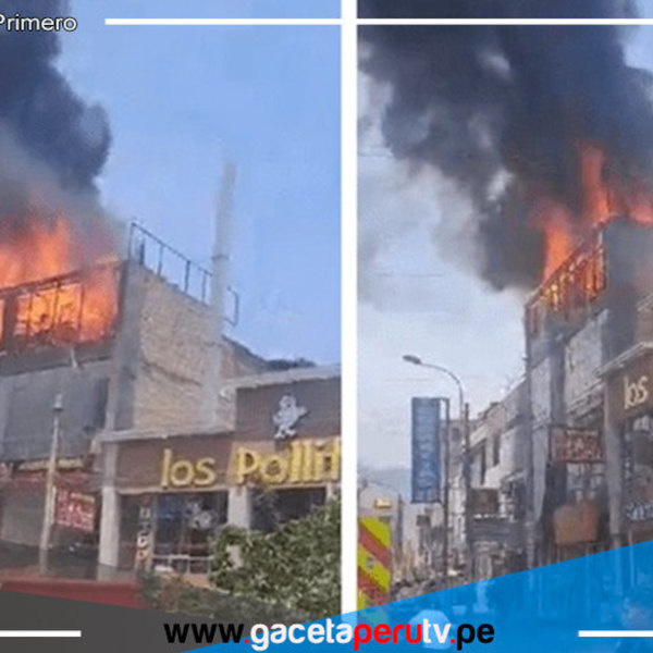 Incendio al costado de pollería “Pollitos”