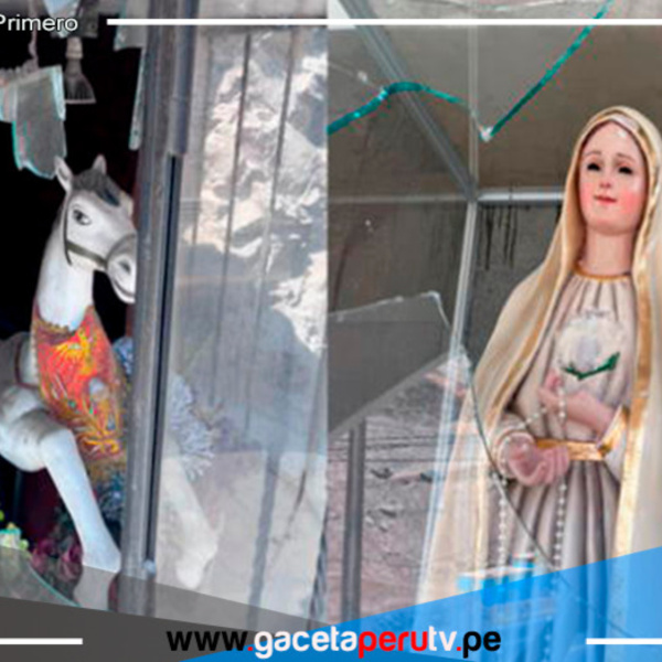 Imágenes religiosas de la Virgen de Fátima y del Apóstol Santiago son destrozadas por vándalos en la Molina 