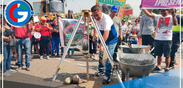 Alcalde de Comas inicia obra de pavimentación en beneficio de más de 2500 vecinos