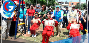 San Juan de Miraflores: Entregan minigimnasio y juegos infantiles construidos con acero