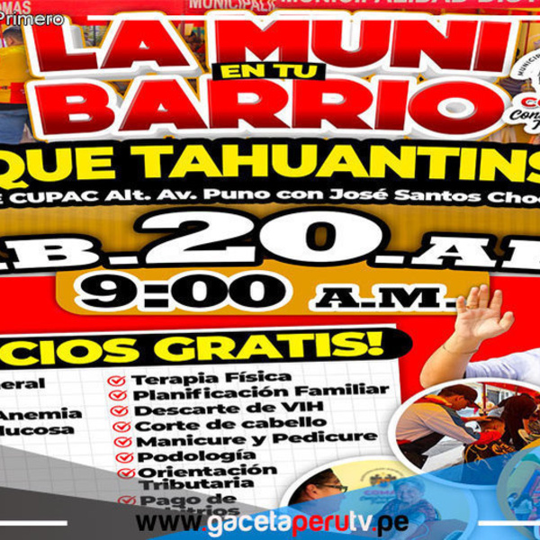 "Muni en Tu Barrio" ofrece servicios gratuitos en el Parque Tahuantinsuyo en Comas