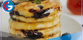 Anímate a preparar estos ricos panqueques de arándanos